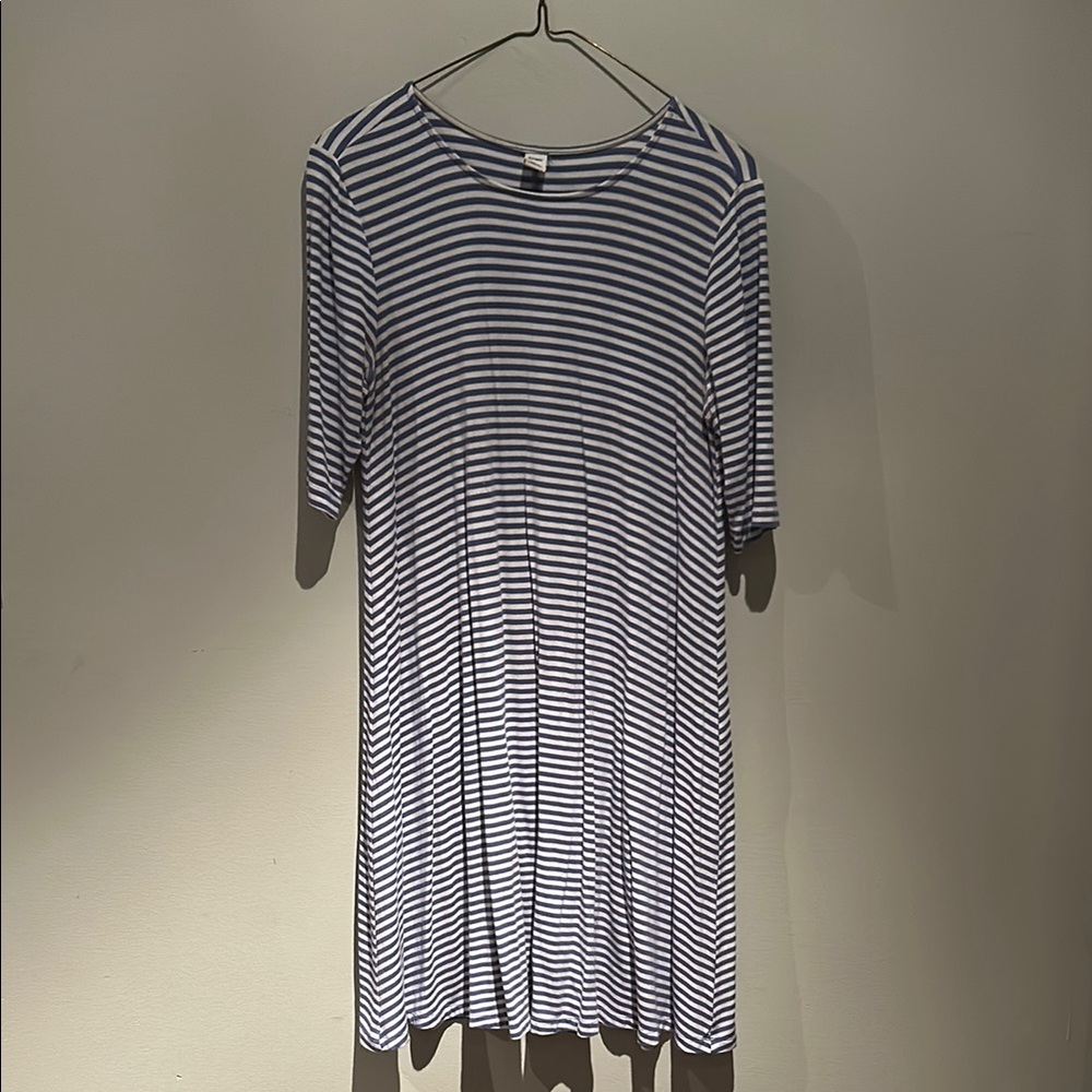Blue & White Striped Dress